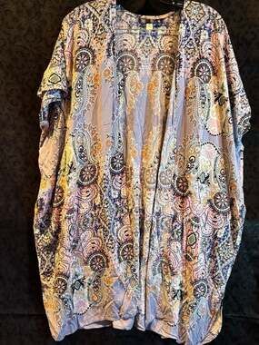 Blue Rain Paisely Kimono Light Cardigan